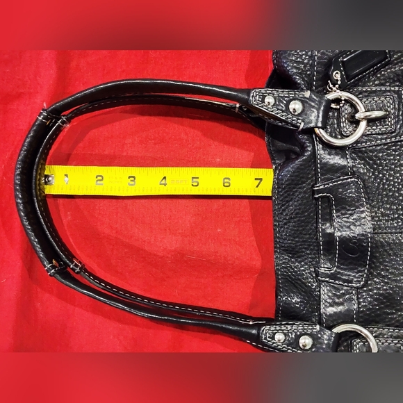 COACH | Penelope Black Handbag Shoulder Bag | Ruffle Top Pebbled Leather | Y2K - Picture 11 of 13